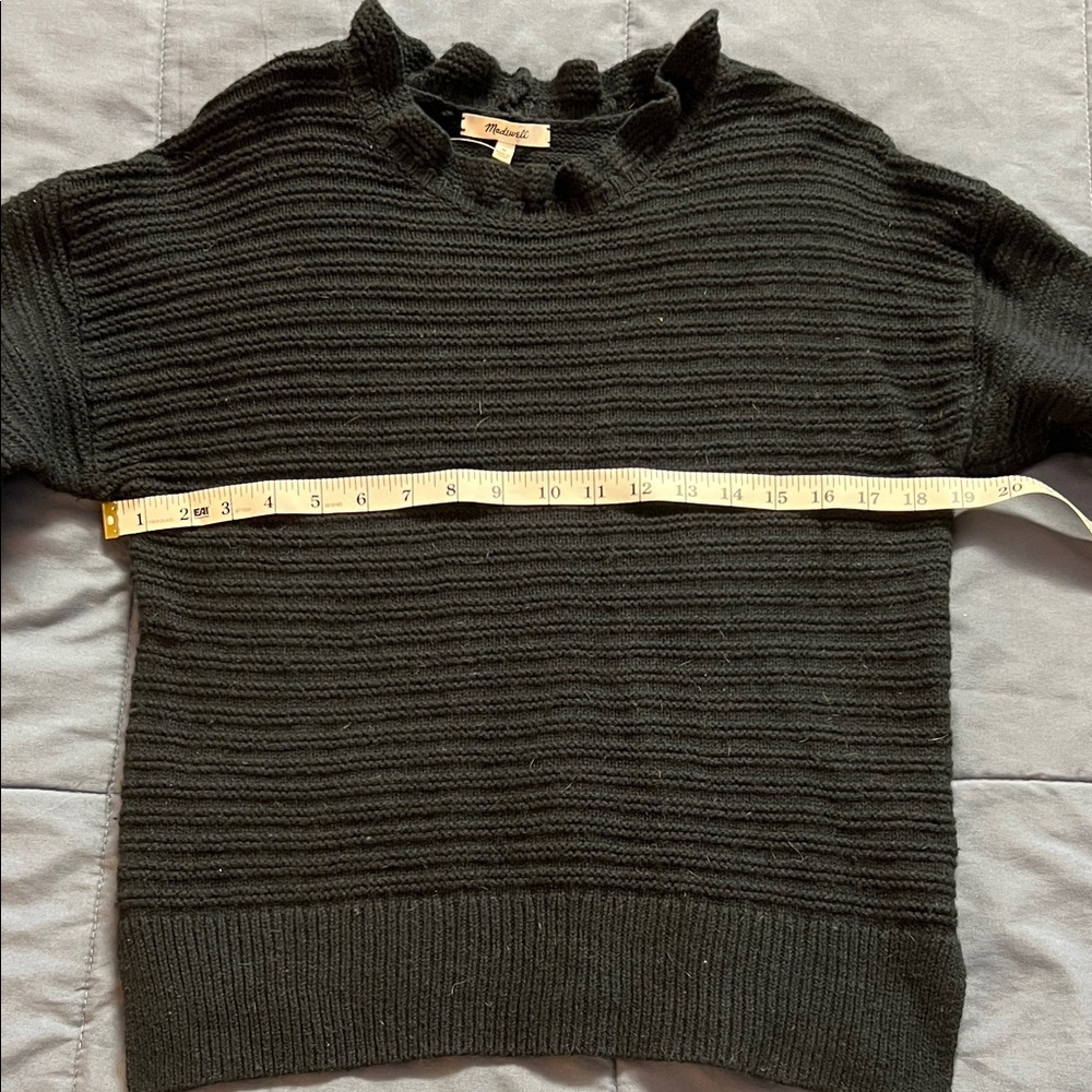 Madewell Textured Deep Navy Crew Neck Sweater